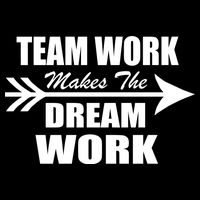 Team Work Makes The Dream Work Drawstring Bag