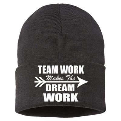 Team Work Makes The Dream Work Sustainable Knit Beanie