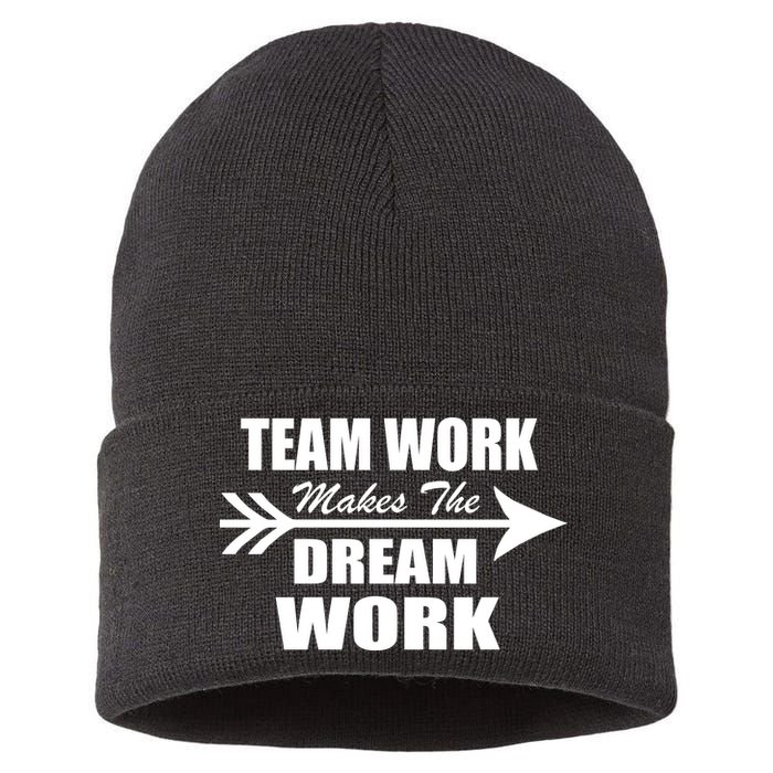 Team Work Makes The Dream Work Sustainable Knit Beanie