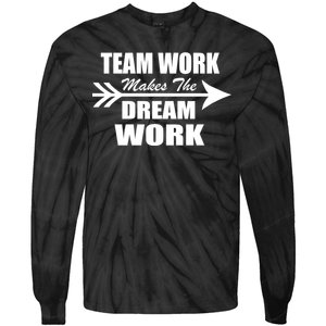 Team Work Makes The Dream Work Tie-Dye Long Sleeve Shirt