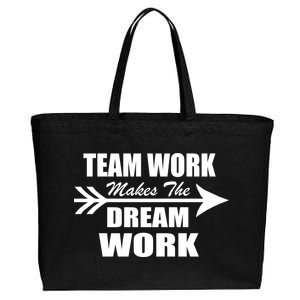 Team Work Makes The Dream Work Cotton Canvas Jumbo Tote