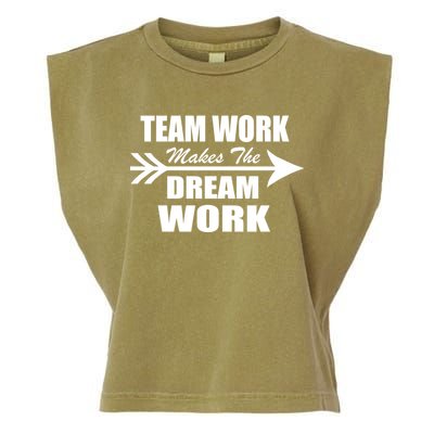 Team Work Makes The Dream Work Garment-Dyed Women's Muscle Tee