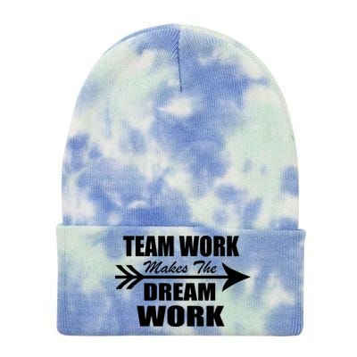 Team Work Makes The Dream Work Tie Dye 12in Knit Beanie