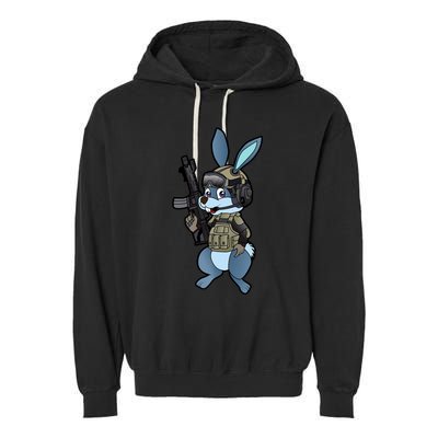 Tactical Easter Bunny Garment-Dyed Fleece Hoodie