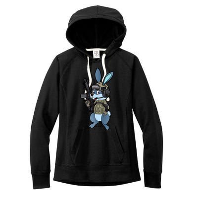 Tactical Easter Bunny Women's Fleece Hoodie