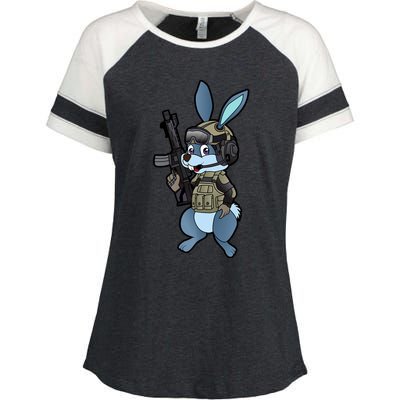 Tactical Easter Bunny Enza Ladies Jersey Colorblock Tee