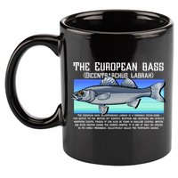 The European Bass 11oz C Handle Ceramic Mug