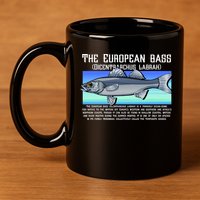 The European Bass 11oz C Handle Ceramic Mug