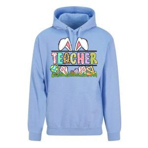 Teacher Easter Bunny Funny Ears Easter Day Gift Unisex Surf Hoodie