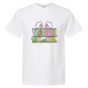 Teacher Easter Bunny Funny Ears Easter Day Gift Garment-Dyed Heavyweight T-Shirt