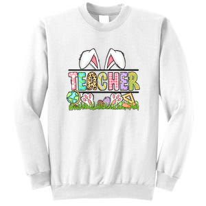 Teacher Easter Bunny Funny Ears Easter Day Gift Sweatshirt