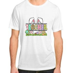 Teacher Easter Bunny Funny Ears Easter Day Gift Adult ChromaSoft Performance T-Shirt