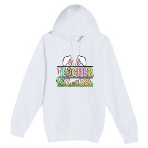 Teacher Easter Bunny Funny Ears Easter Day Gift Premium Pullover Hoodie