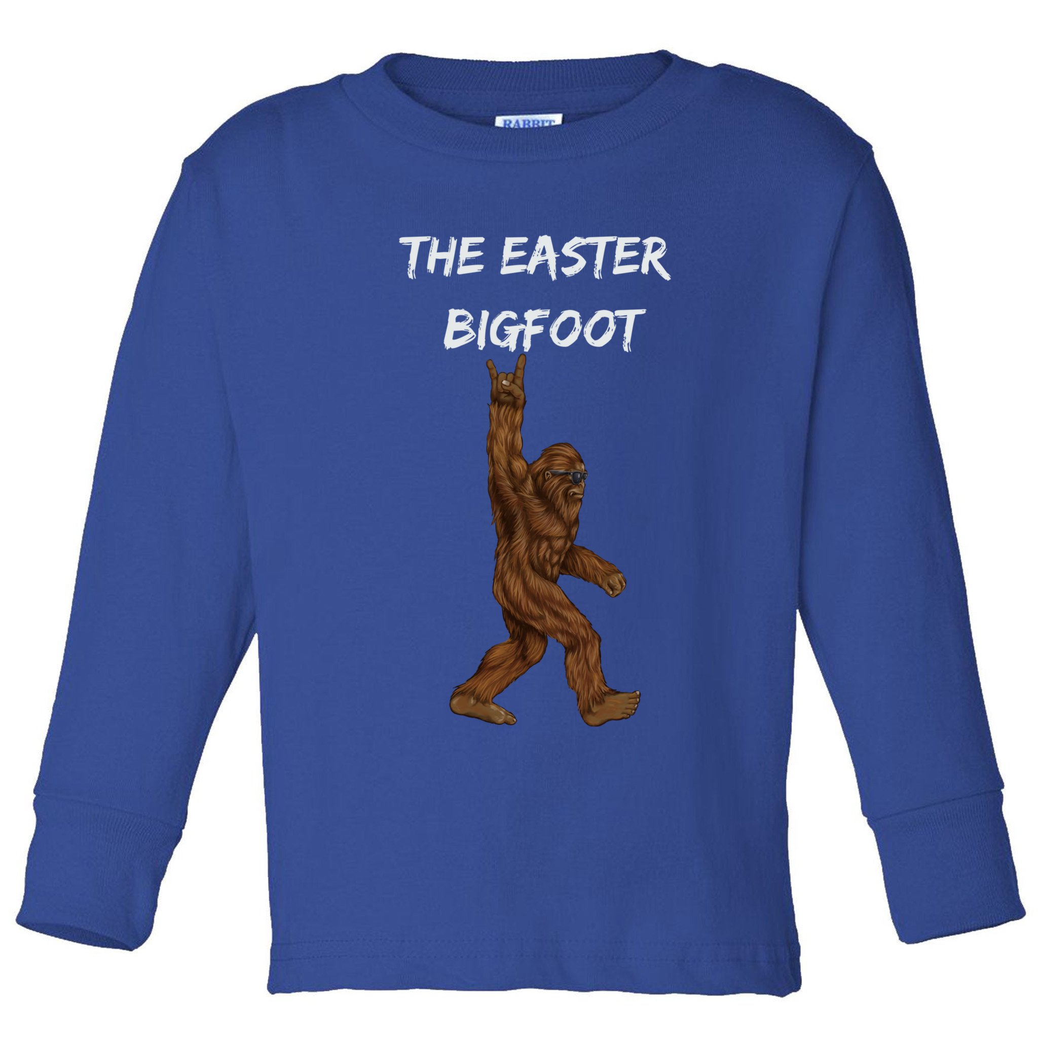 The Easter Bigfoot Rock On Bigfoot Sasquatch Love Sunglasses Gift Toddler Long Sleeve Shirt