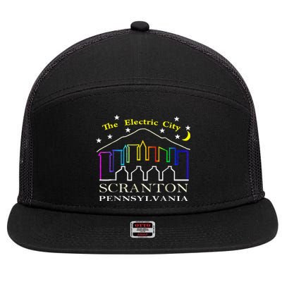 The electric city scranton pennsylvania 7 Panel Mesh Trucker Snapback Hat