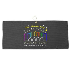 The electric city scranton pennsylvania Large Microfiber Waffle Golf Towel