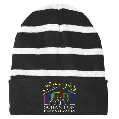 The electric city scranton pennsylvania Striped Beanie with Solid Band