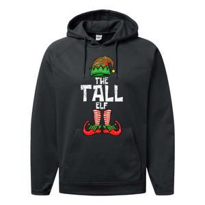 Tall Elf Christmas Matching Family Performance Fleece Hoodie