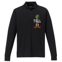 Tall Elf Christmas Matching Family Performance Long Sleeve Polo