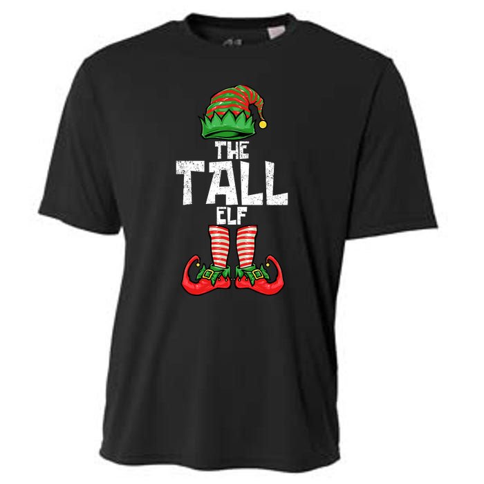 Tall Elf Christmas Matching Family Cooling Performance Crew T-Shirt