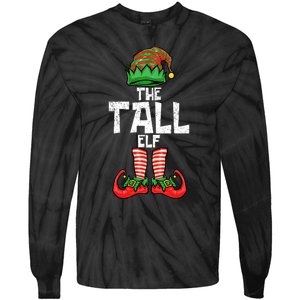 Tall Elf Christmas Matching Family Tie-Dye Long Sleeve Shirt