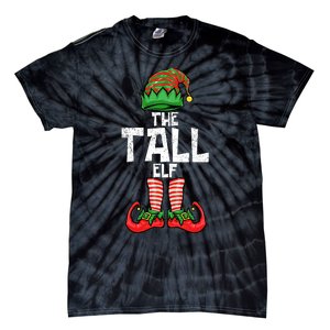 Tall Elf Christmas Matching Family Tie-Dye T-Shirt