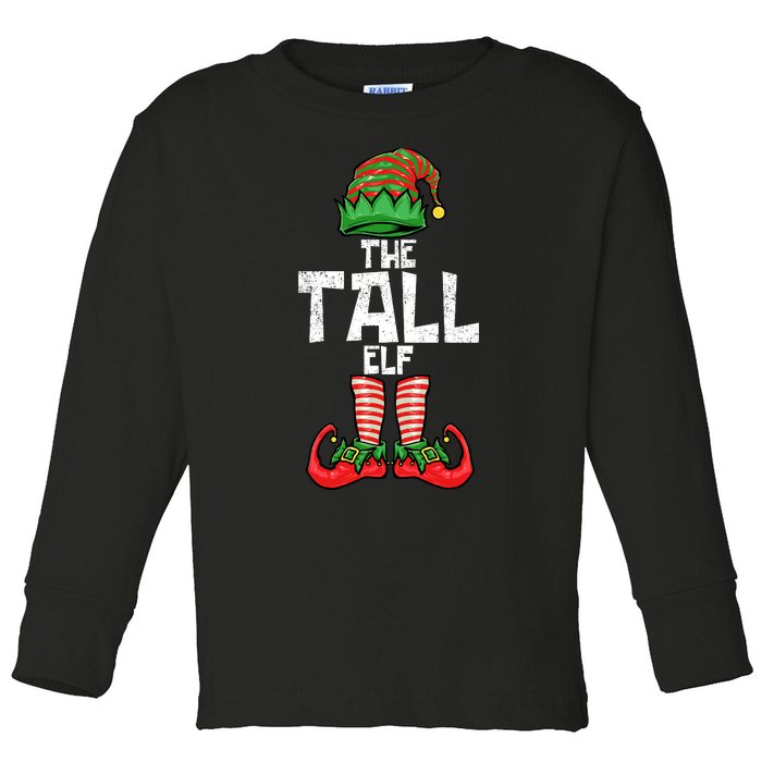 Tall Elf Christmas Matching Family Toddler Long Sleeve Shirt