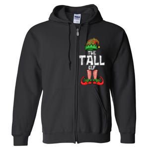 Tall Elf Christmas Matching Family Full Zip Hoodie