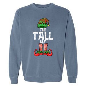 Tall Elf Christmas Matching Family Garment-Dyed Sweatshirt