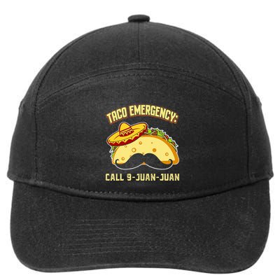 Taco Emergency Call 9 Juan Juan Funny Cinco De Mayo Mexican 7-Panel Snapback Hat