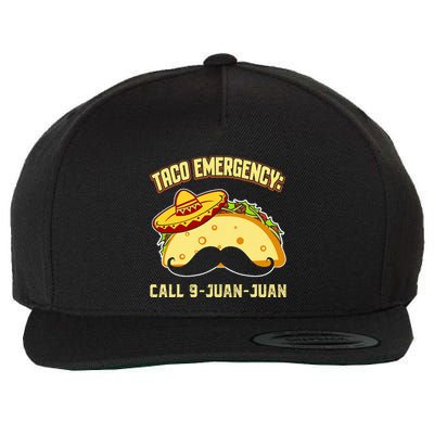 Taco Emergency Call 9 Juan Juan Funny Cinco De Mayo Mexican Wool Snapback Cap