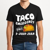 Taco Emergency Call 9 Juan Juan Funny Cinco De Mayo V-Neck T-Shirt
