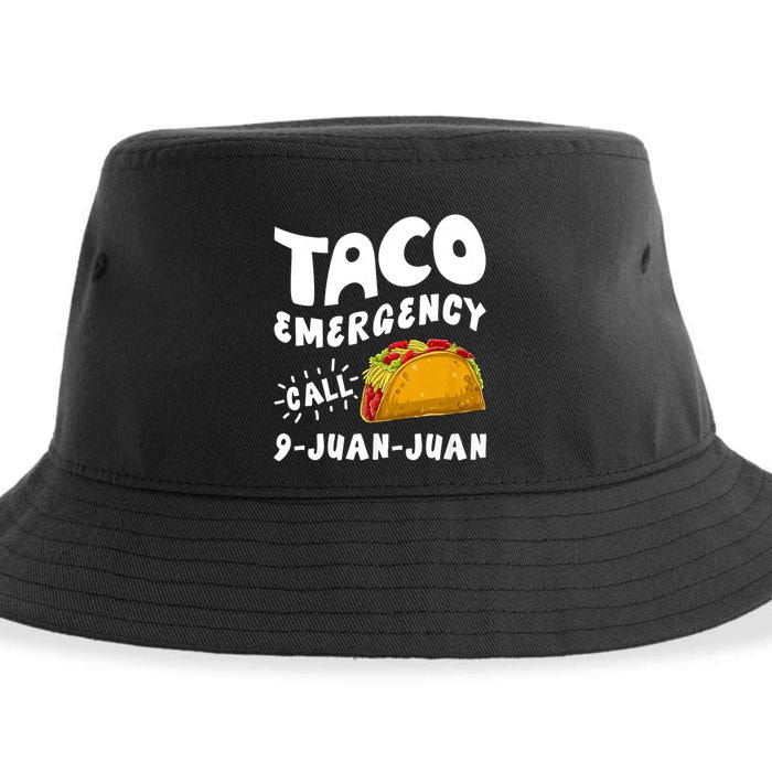 Taco Emergency Call 9 Juan Juan Funny Cinco De Mayo Sustainable Bucket Hat