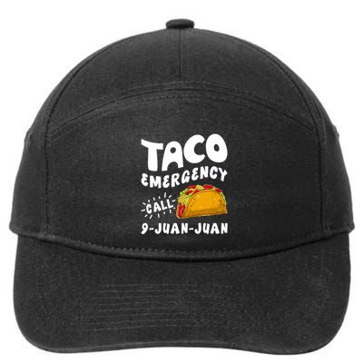 Taco Emergency Call 9 Juan Juan Funny Cinco De Mayo 7-Panel Snapback Hat