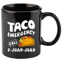 Taco Emergency Call 9 Juan Juan Funny Cinco De Mayo 11oz C Handle Ceramic Mug