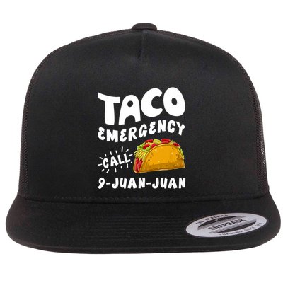 Taco Emergency Call 9 Juan Juan Funny Cinco De Mayo Flatbill Hat
