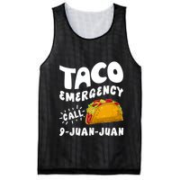 Taco Emergency Call 9 Juan Juan Funny Cinco De Mayo Mesh Reversible Basketball Jersey Tank
