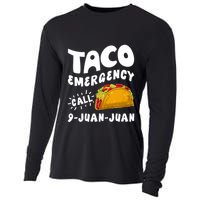Taco Emergency Call 9 Juan Juan Funny Cinco De Mayo Cooling Performance Long Sleeve Crew