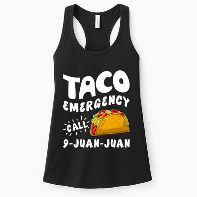 Taco Emergency Call 9 Juan Juan Funny Cinco De Mayo Womens Tank Top