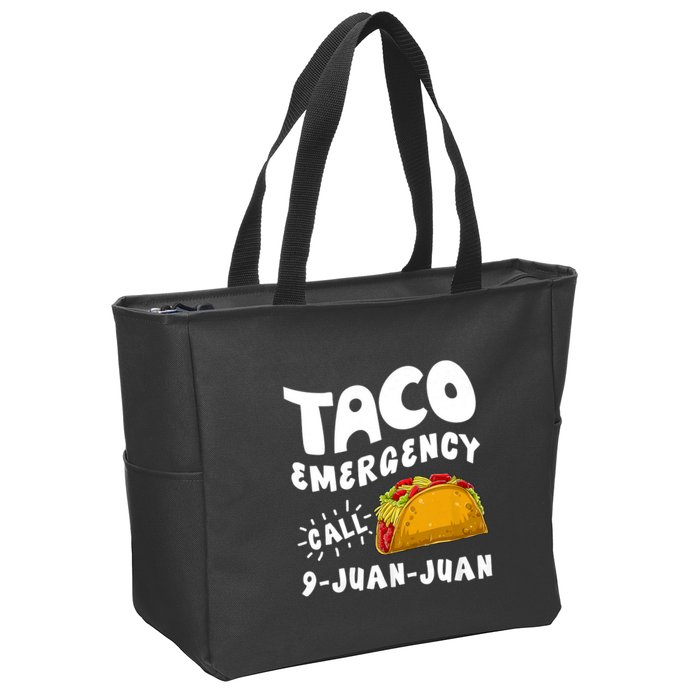 Taco Emergency Call 9 Juan Juan Funny Cinco De Mayo Zip Tote Bag