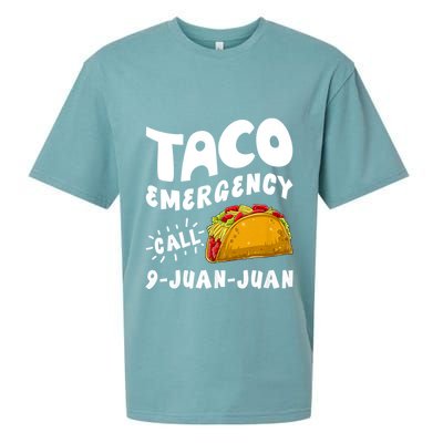 Taco Emergency Call 9 Juan Juan Funny Cinco De Mayo Sueded Cloud Jersey T-Shirt