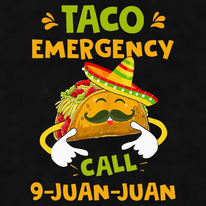 Taco Emergency Call 9 Juan Juan Funny Gift Cinco De Mayo Ladies PosiCharge Tri-Blend Wicking Tank