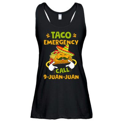Taco Emergency Call 9 Juan Juan Funny Gift Cinco De Mayo Ladies Essential Flowy Tank