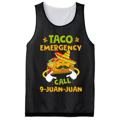 Taco Emergency Call 9 Juan Juan Funny Gift Cinco De Mayo Mesh Reversible Basketball Jersey Tank
