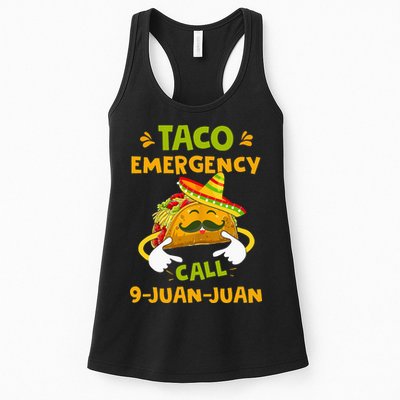 Taco Emergency Call 9 Juan Juan Funny Gift Cinco De Mayo Womens Tank Top