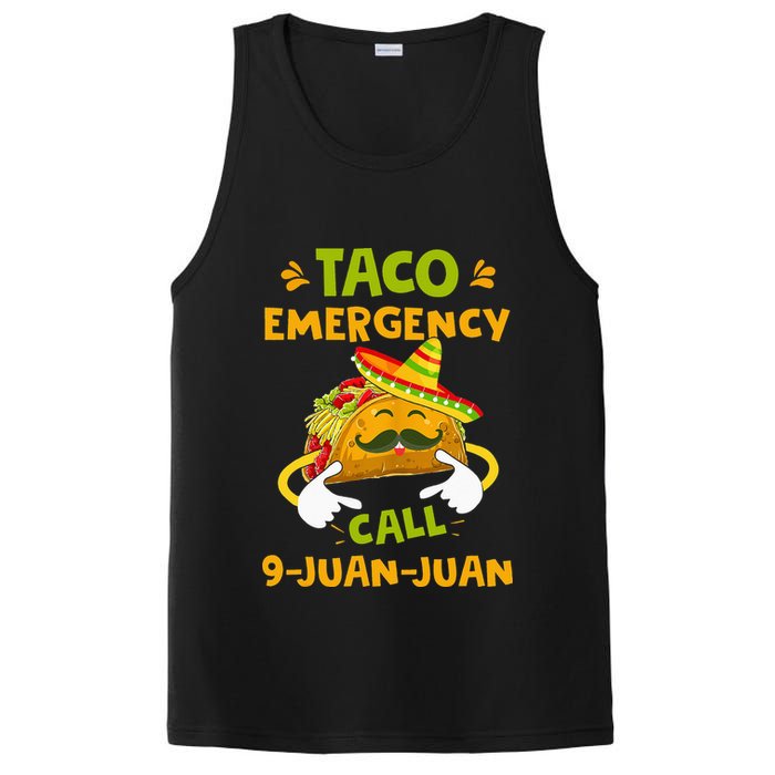Taco Emergency Call 9 Juan Juan Funny Gift Cinco De Mayo PosiCharge Competitor Tank
