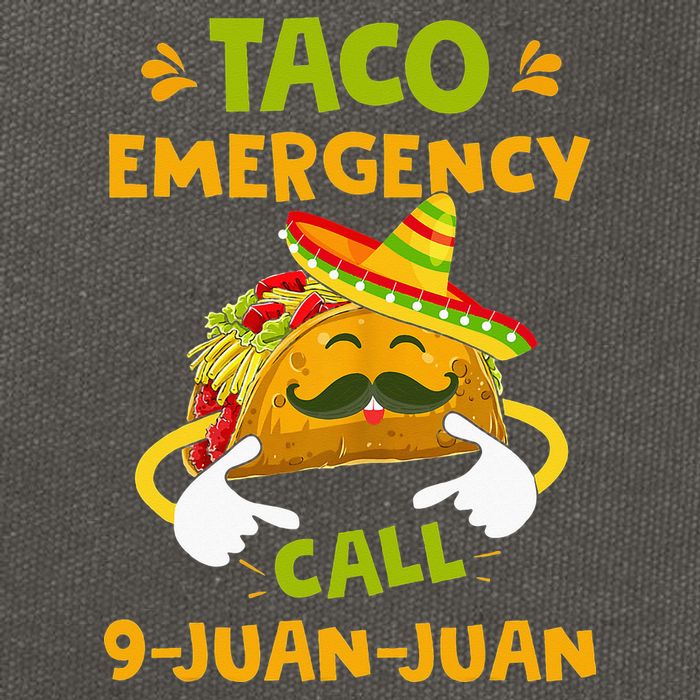 Taco Emergency Call 9 Juan Juan Funny Gift Cinco De Mayo Cotton Canvas Backpack