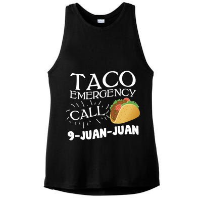 Taco Emergency Call 9 Juan Juan Ladies PosiCharge Tri-Blend Wicking Tank