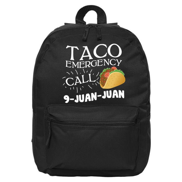 Taco Emergency Call 9 Juan Juan 16 in Basic Backpack
