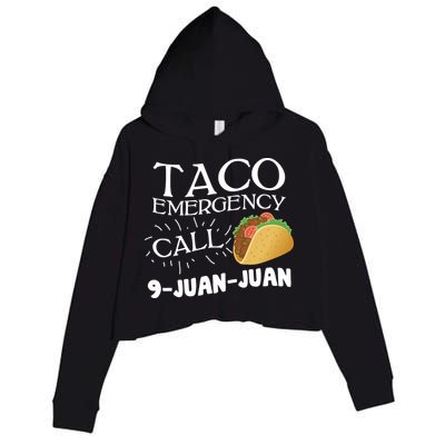 Taco Emergency Call 9 Juan Juan Crop Fleece Hoodie